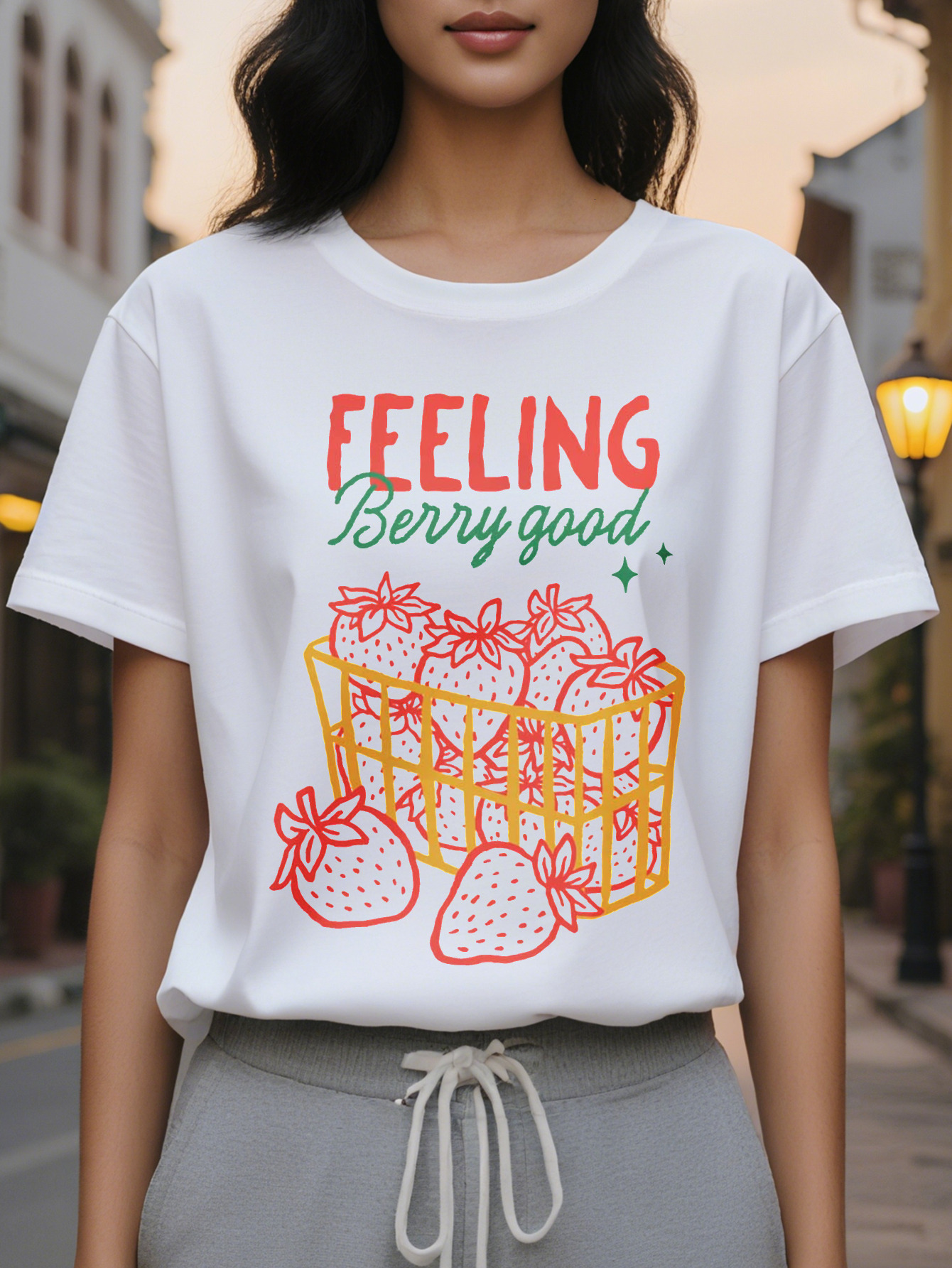 Women s Elegant Berry Pleasant T-Shirt with Round Neck Casual Top Plaid Design Ideal for Winter and Autumn