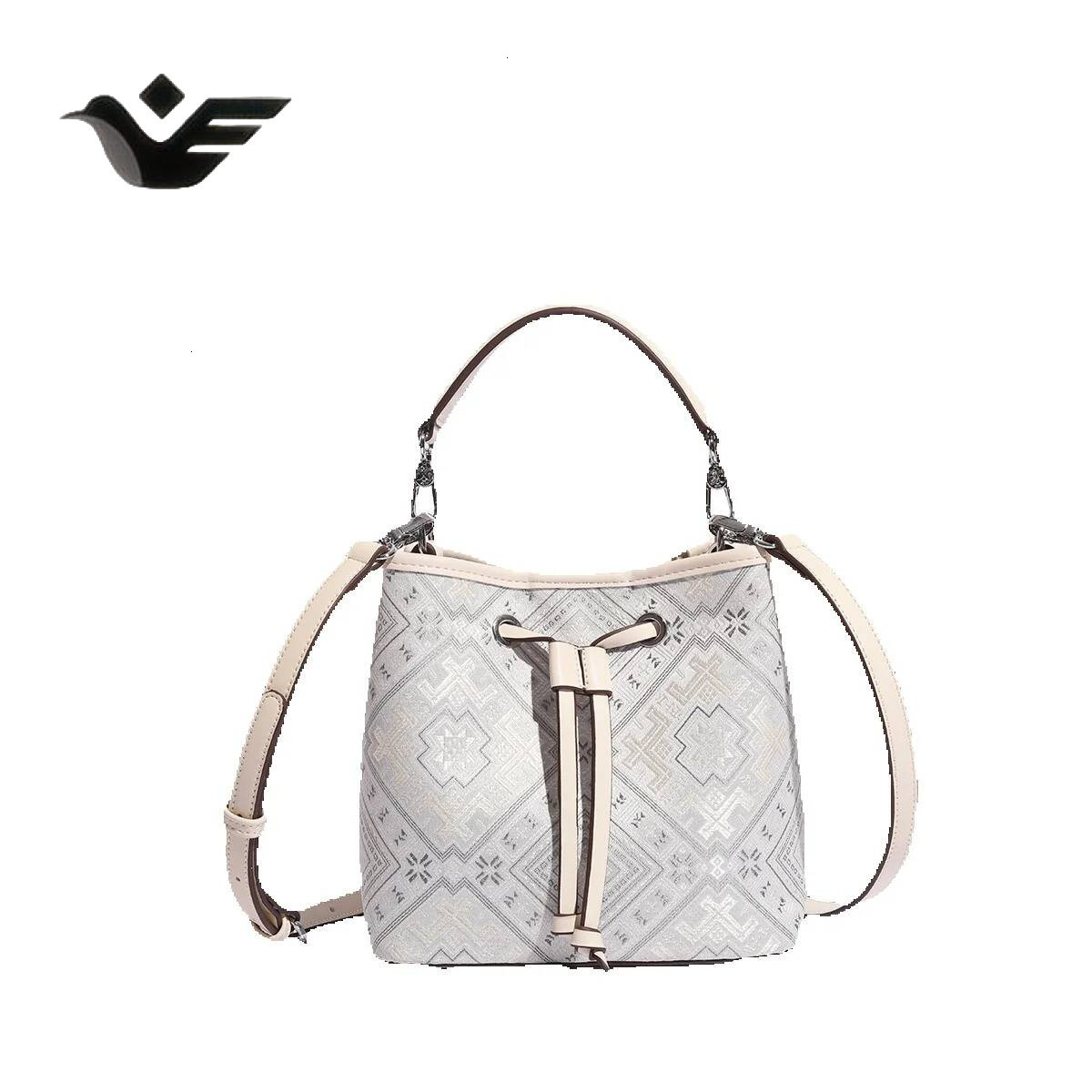Feiyan Free Shipping New Designer Bag Luxury Shopping Bag Trendy Intangible Cultural Heritage Embroidery Bucket Bag For Women Niche Design High-end Ha