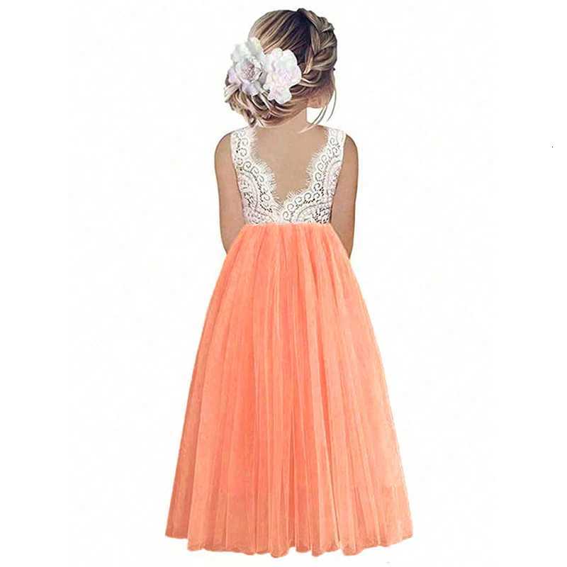 2024 Flower Girl Dress Baby Kids Summer Princess Party Lace Wedding Birthday Dresses Children Clothing 2 4 6 8 10 12 14 Z250904