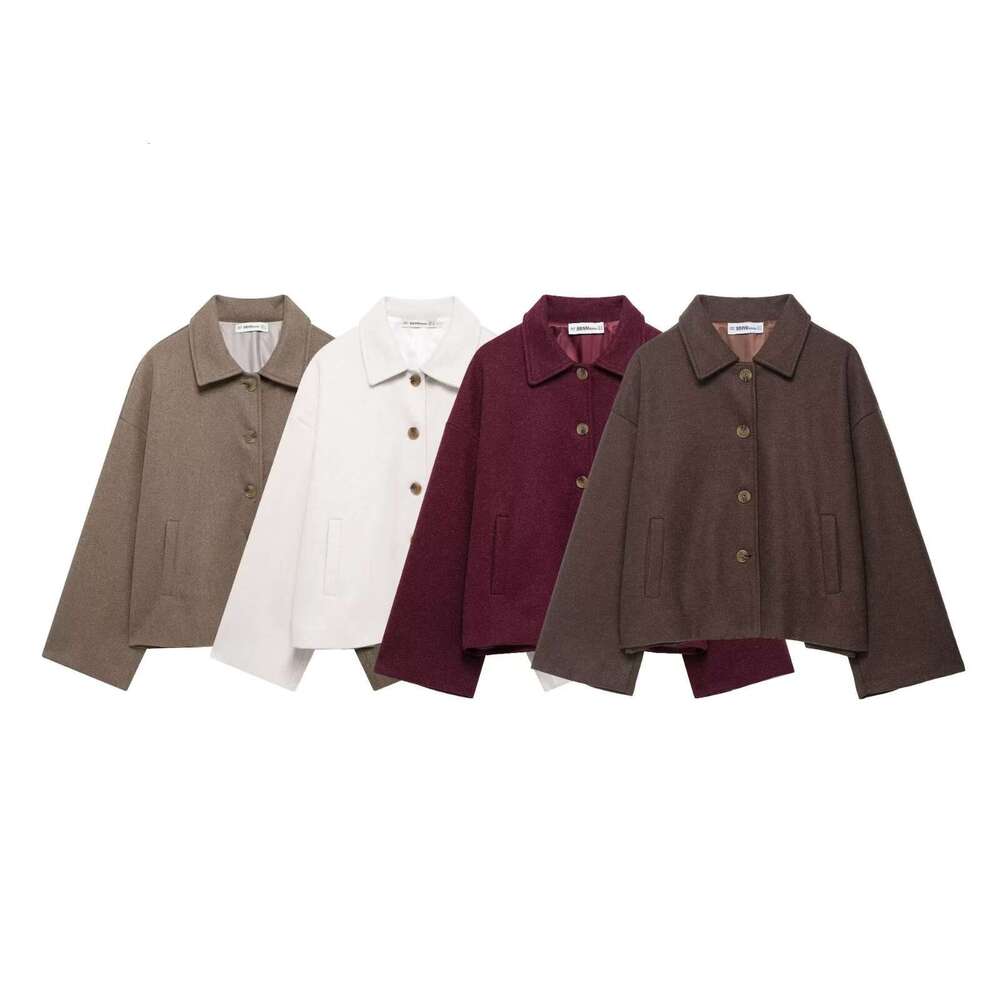 Autumn New Women's Fashion Casual Street Style Loose Short Woolen Coat