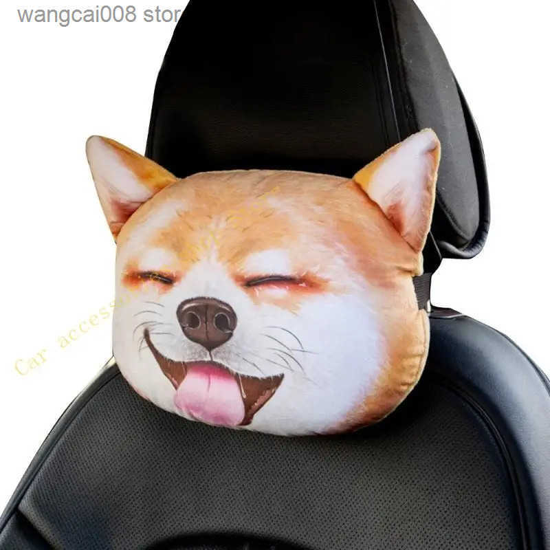 T21E Novelty Head Support Cushion Dog Neck Pillow Car Soft Head Rest Cushion S250904