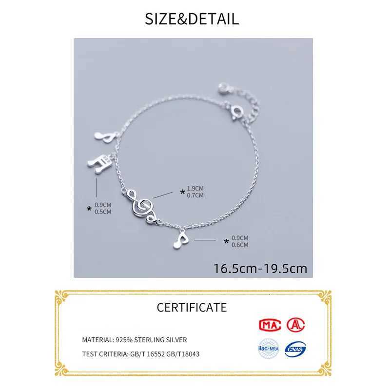 La Monada Fine Silver 925 Jewelry Bracelet Female Woman Musical Note Chain Minimalist Bracelets For Women Silver 925 Sterling W250904