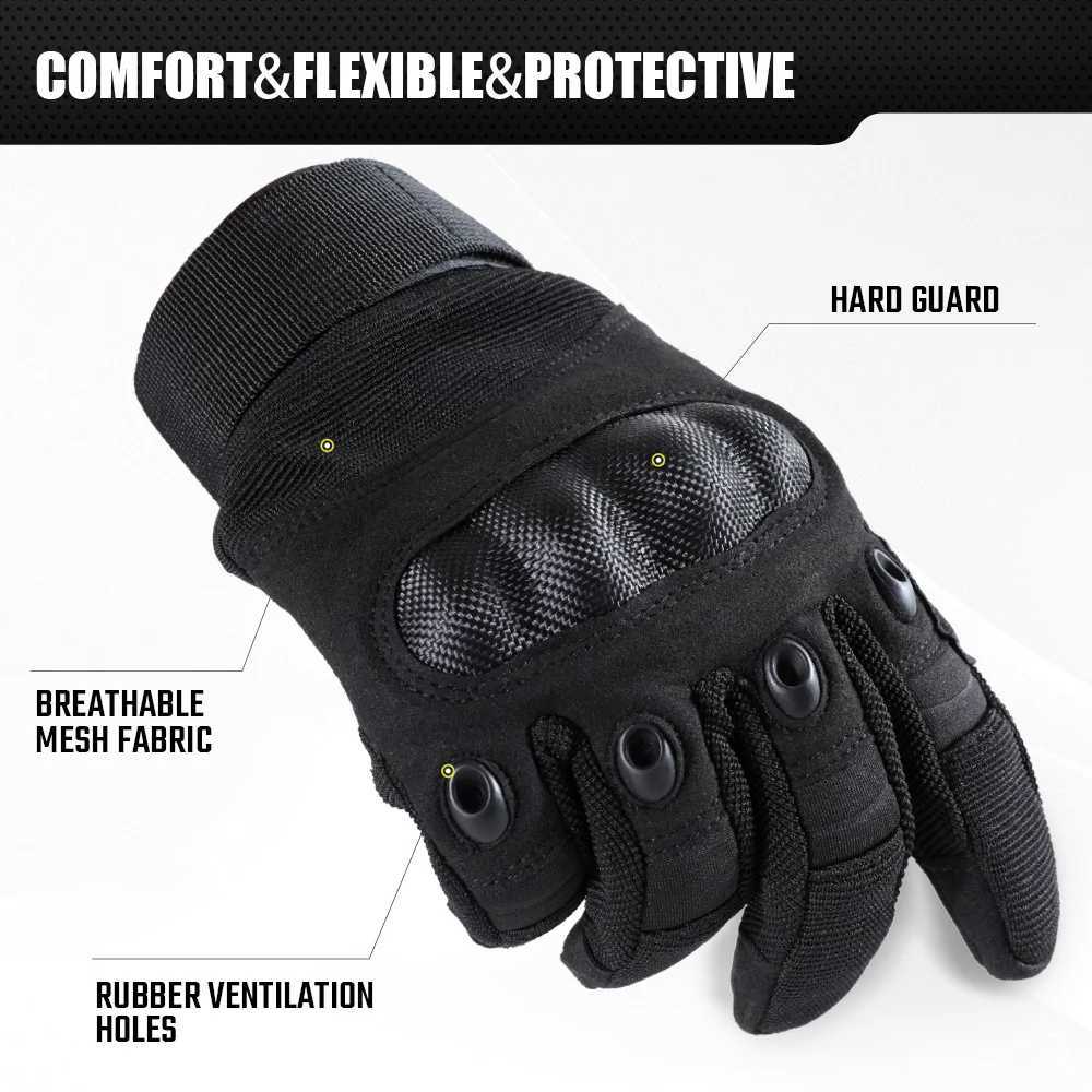 Outdoor Tactical Gloves Touch Screen Sport Motorcyc Hard Shell Cycling Hunting Shooting Hiking Cam Combat Work AntislipXJ250904