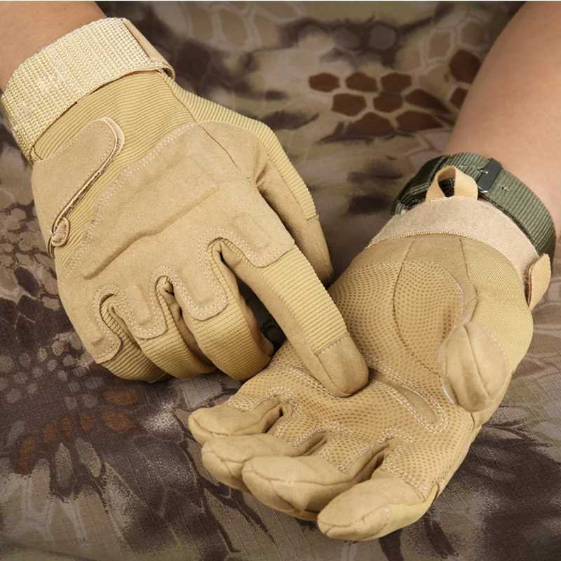 Tactical Combat Gloves Hunting Training Full Finger Gloves for Men Paintball Outdoor Sports Shooting Bicyc GlovesXJ250904
