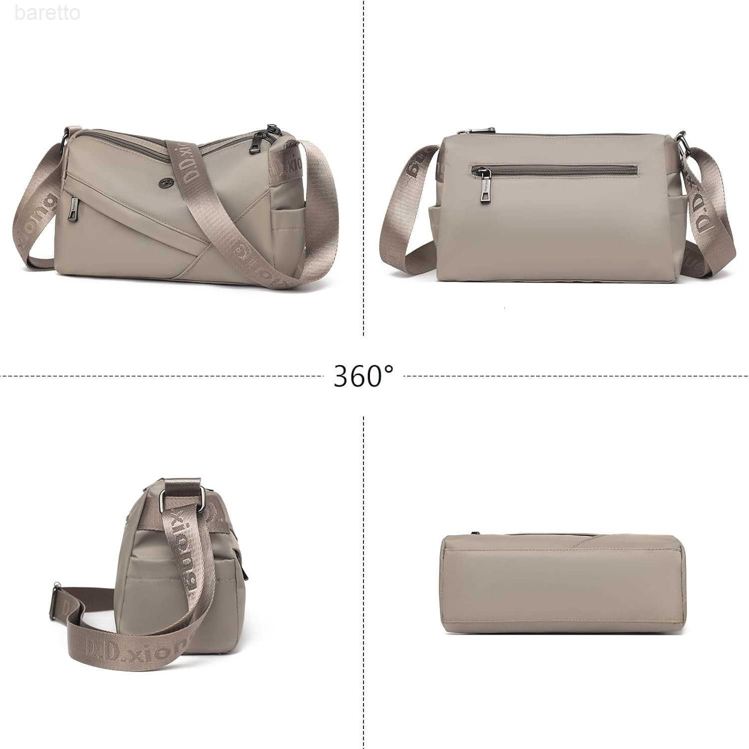 Crossbody Bags for Women Small Shoulder Bag Nylon Simple Purse with Zipper Lightweight Casual Mini Purse M250903