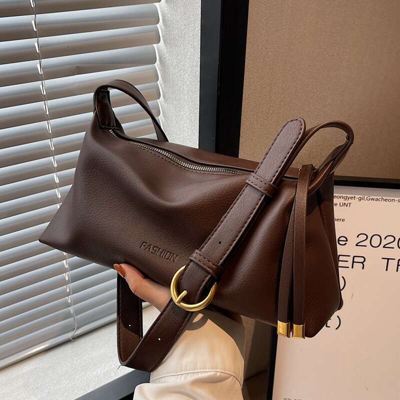Large Capacity Women's Spring and Summer Fashion Shoulder Textured Crossbody Class Commuting Free shipping Luxury Tote Bag