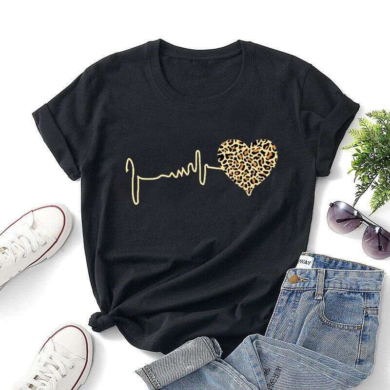 Fashion Women's And Men's Wear Brand Printing Couples Dress Unisex T-Shirt 8 Colours Xs-4Xl