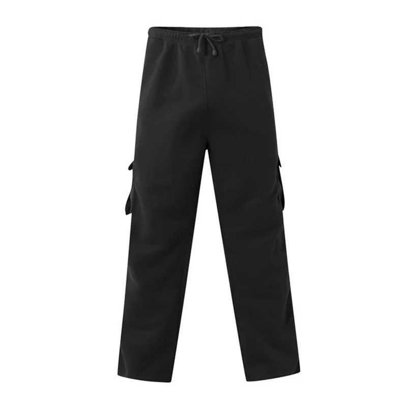 Mens Loose Cargo Pants Casual Drawstring Elastic Waist Wide Leg Athletic Sweatpants Outdoor TrousersXJ250904