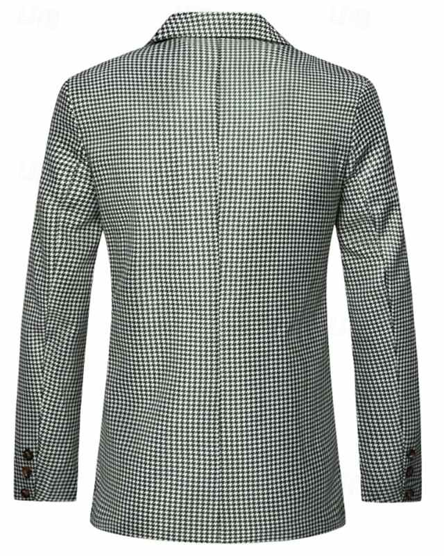 Casual Plaid Wedding Tuxedos 1 Piece Set Peaked Lapel Men Suit Classic Fi Double Breasted Evening Prom Grooms Blazers Customized