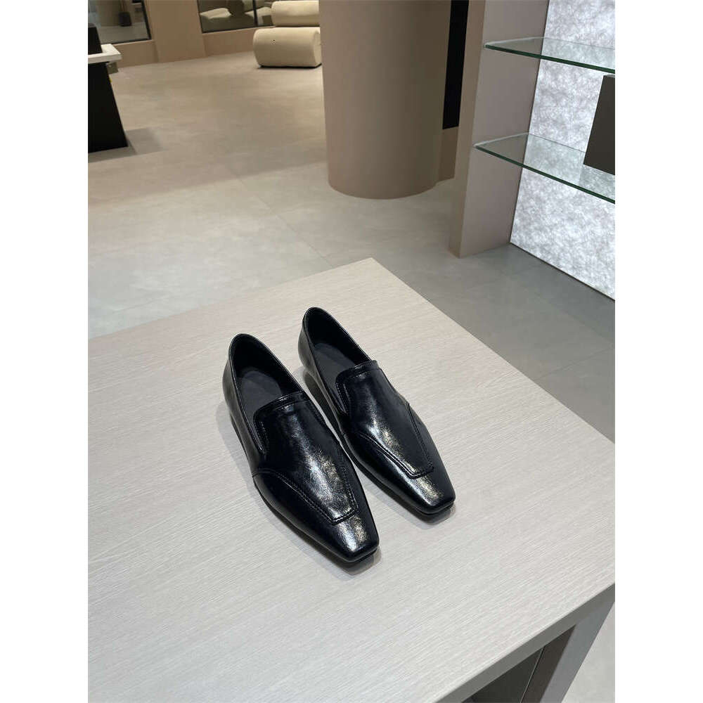 Cowhide Version ~ New Style Square Toe Low Heel Women's Mules Versatile Elegant Leather Designer Shoe Shoes Mary Jane Commuter Flats