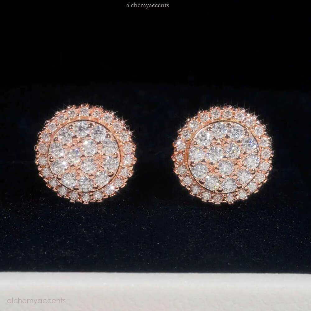 Ready to Ship Earring Fine Jewelry Gold Plated Sterling Sier VVS Moissanite Dia Screw Stud Earrings