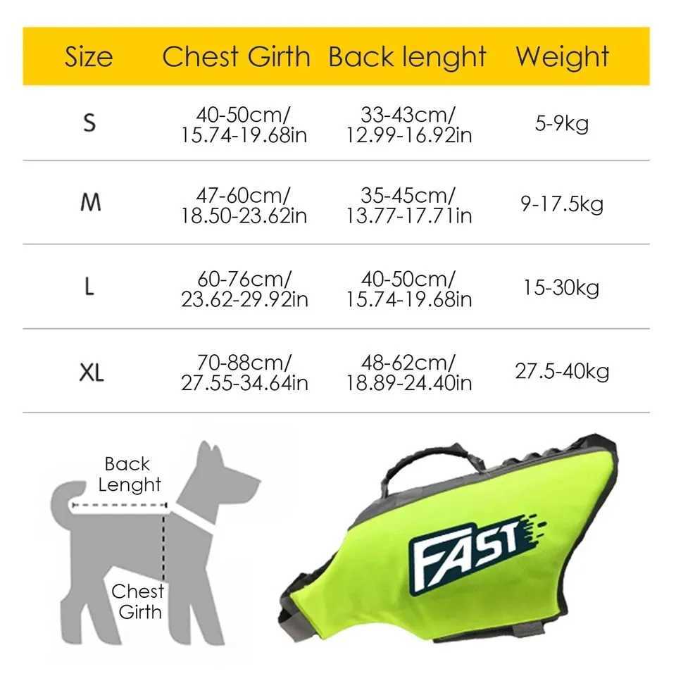 Pet Swimming Life et Safety Vest for Dogs Swim Fashion Adjustable Reflective in Pool or Surfing Drifting Dog Life Vest W250904