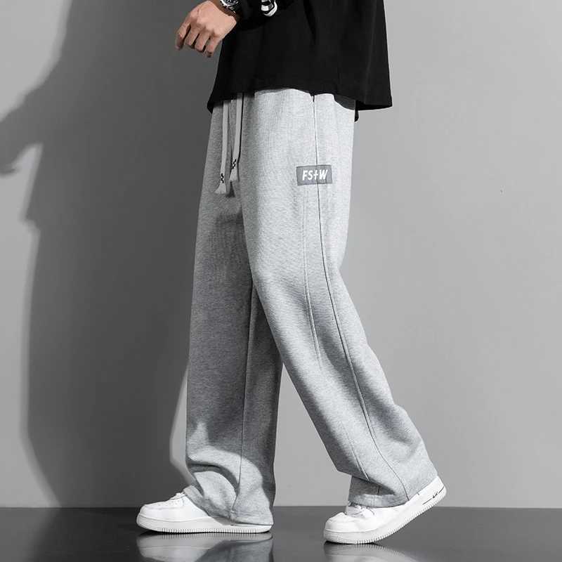 Autumn 190 Tall Man Extra Long Length Pants 115cm Big Large size Straight Barrel Elastic Waist Casual Pants Sweatpants ClothingXJ250904
