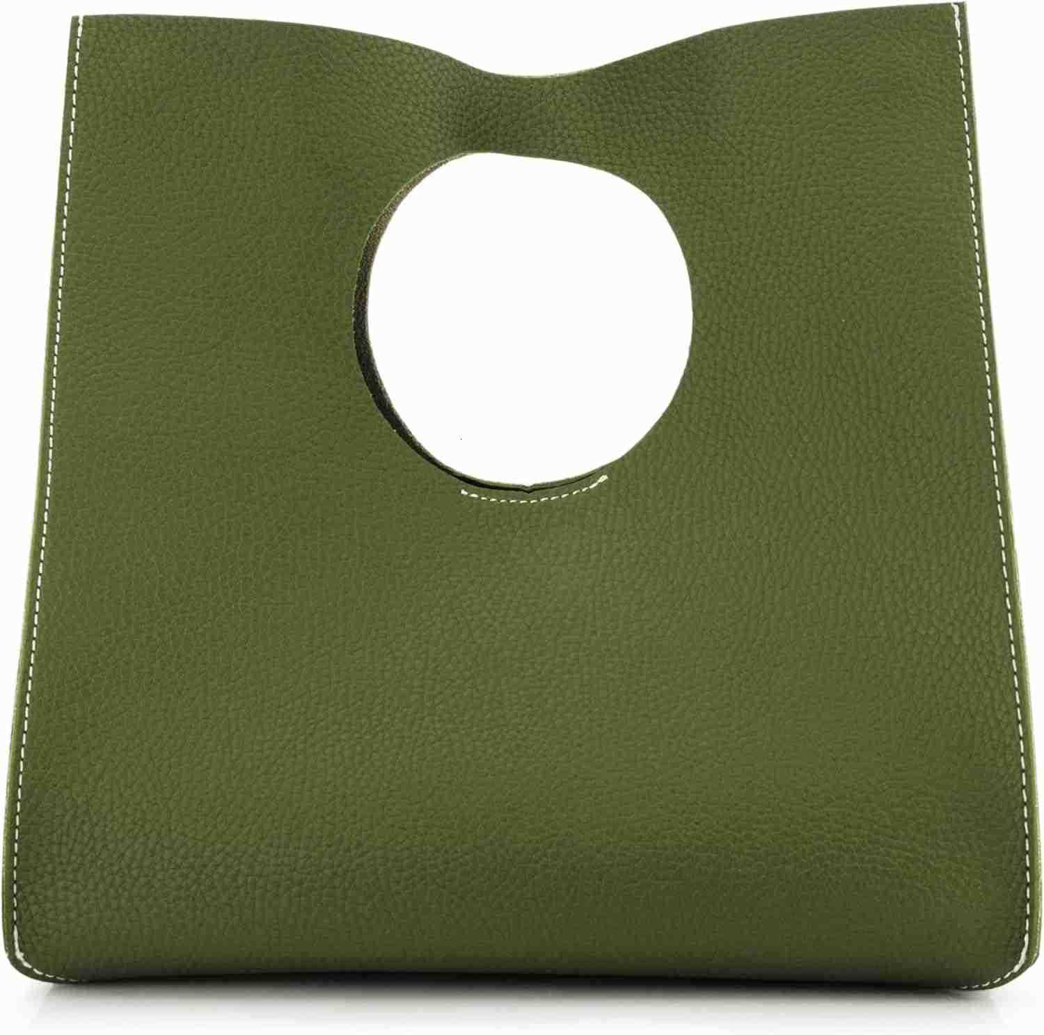 Vintage Minimalist Style Soft Pu Leather Handbag Clutch Small Tote M250904