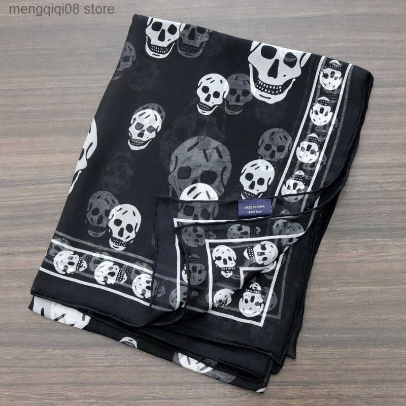 Wind silk scarves classic multicolor skull large square scarves silk mulberry silk scarves silk scarves L250904 1QG4Z