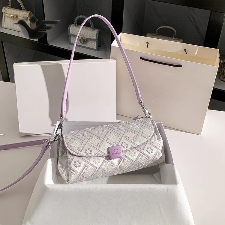 Feiyan Free Shipping New Designer Bag Luxury Shopping Bag Intangible Cultural Heritage Chinese Style Embroidered Baguette Bag 2025 Spring New High-end