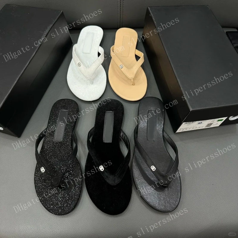 Designer Womens Slippers Sandals Shoe Slide Summer fashion flat flip-flops luxury classic letter sandal