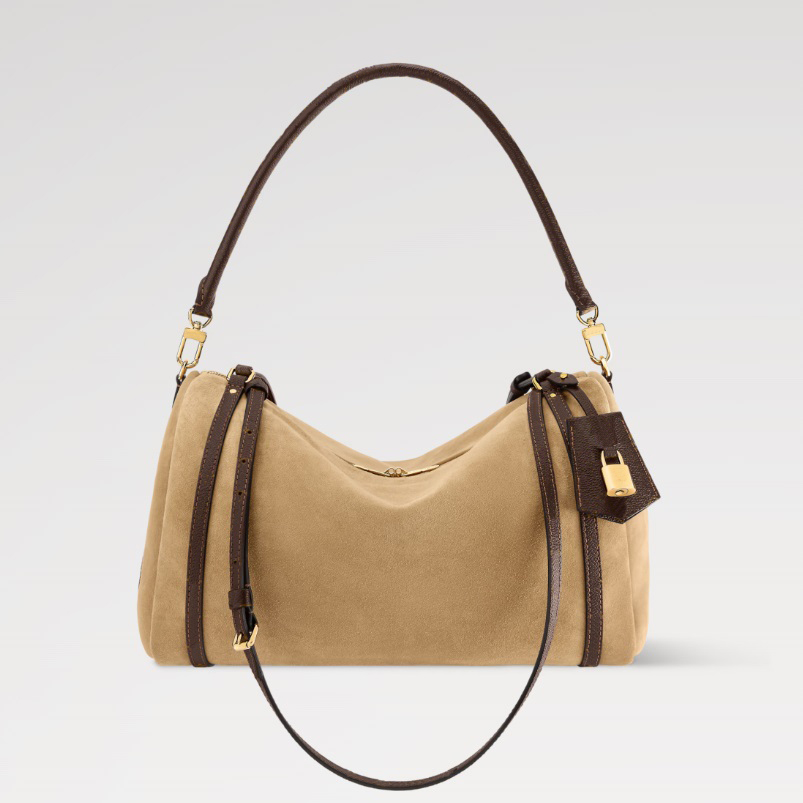 Fashionable pillow-shaped cross body bag womens shoulder bag with metal lock decoration handheld and cross-body dual-use design outdoor handbag