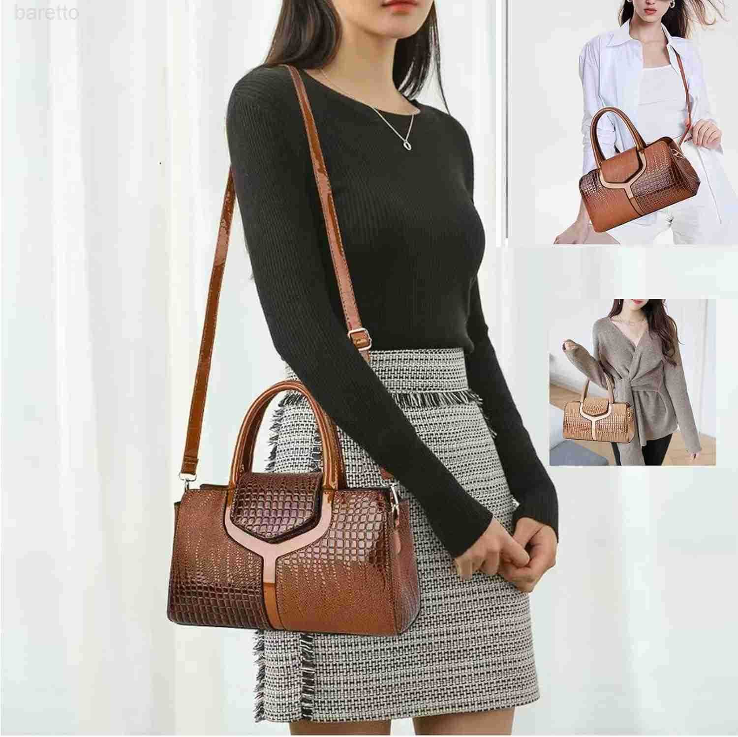 Top handle Satchel bags Shoulder Crossbody Purse Retro Crocodile Hobo Handbag Cluth Purse for Women M250904