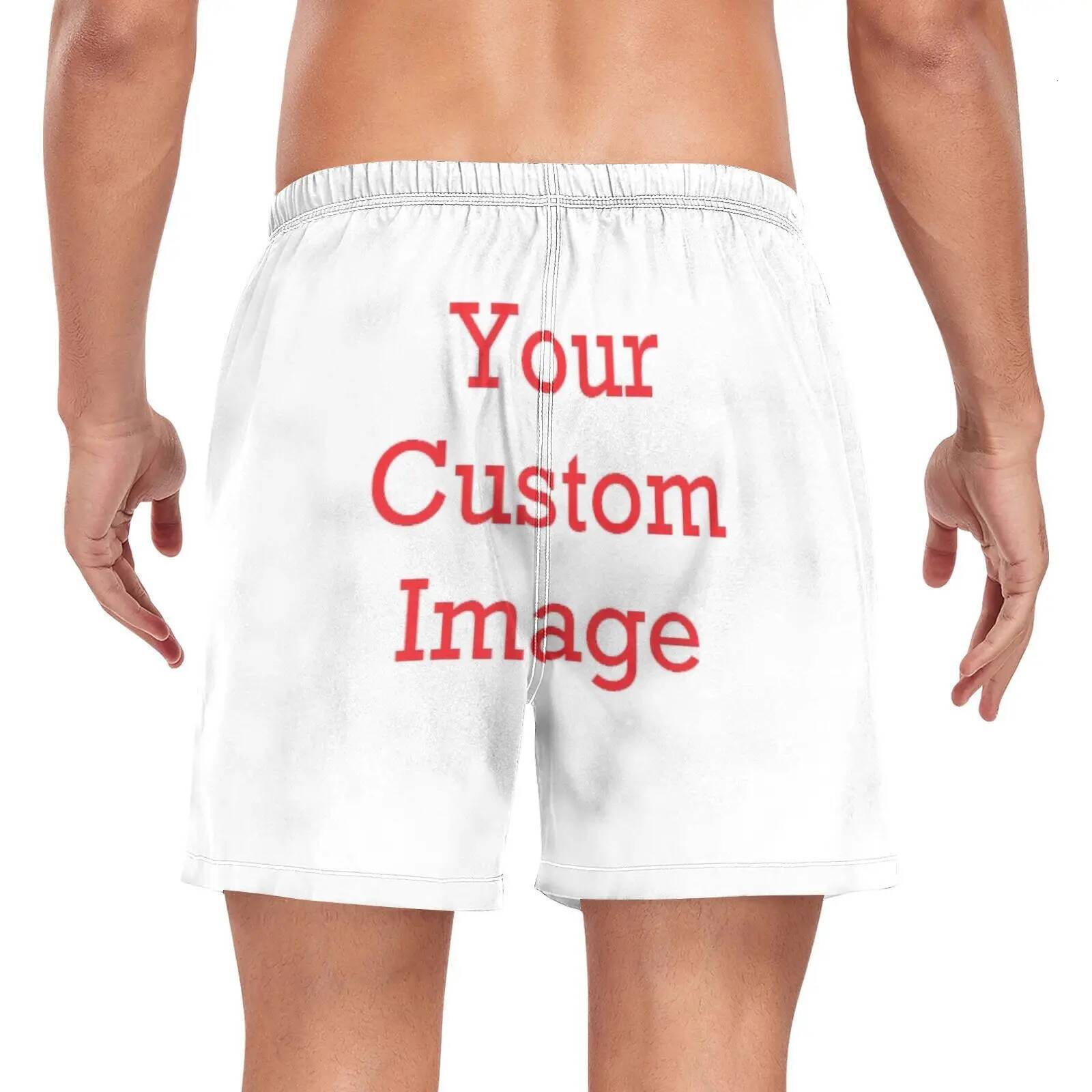 New Running Swim Summer Men's Fashion Beach Polyester Quick Dry Sports Shorts Men Customized