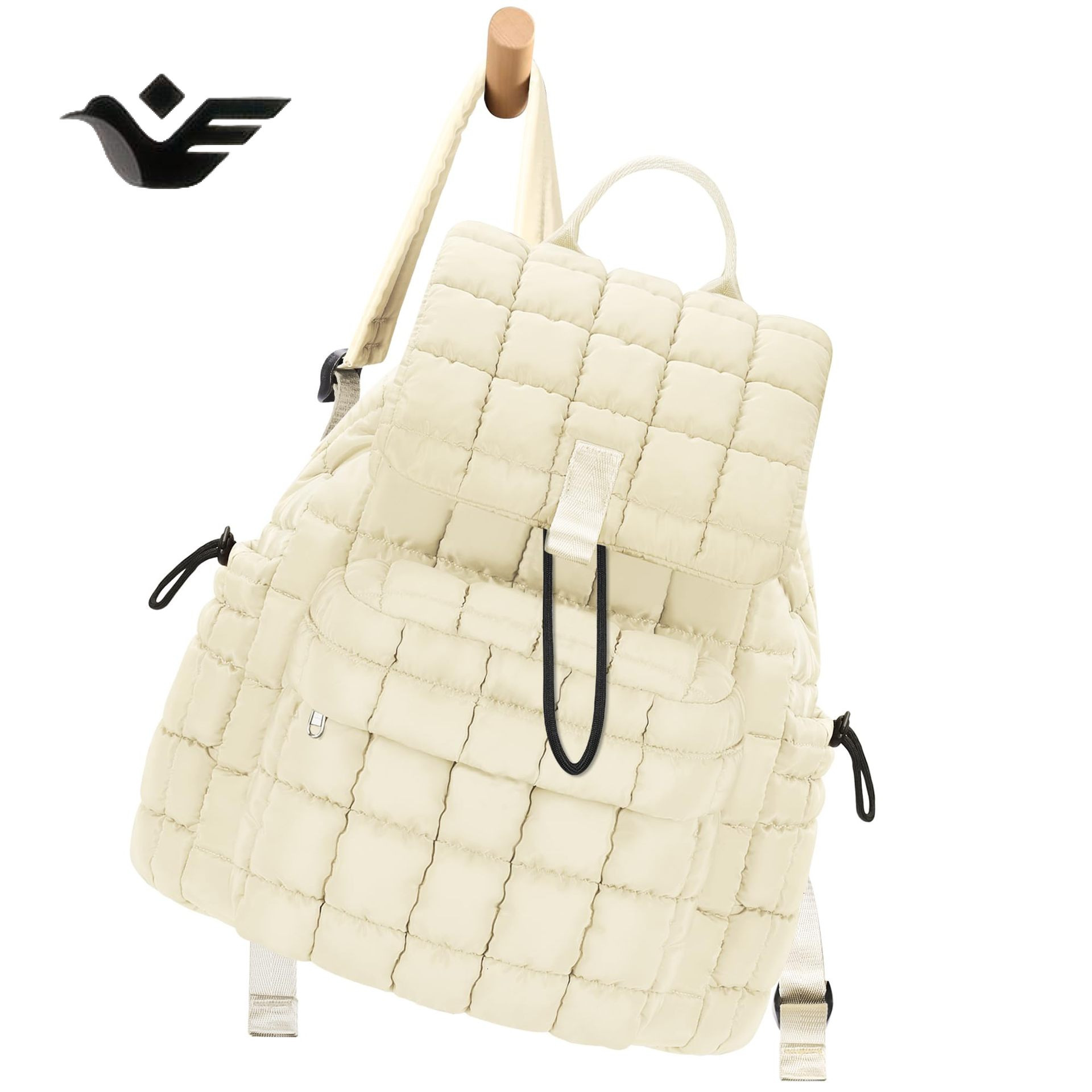 Feiyan Free Shipping New Designer Bag Luxury Shopping Bag Down Padded Backpack Women's Fashion Commuter Large Capacity Fluffy Plaid Lightweight T