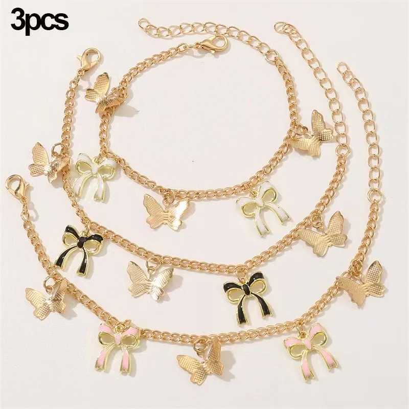 3PC Retro Fashionable And Sweet Bow is a ladies Bracelet That Can De Worn Alone or Stacked Lt is Suitable For Wearing At Banq W250904