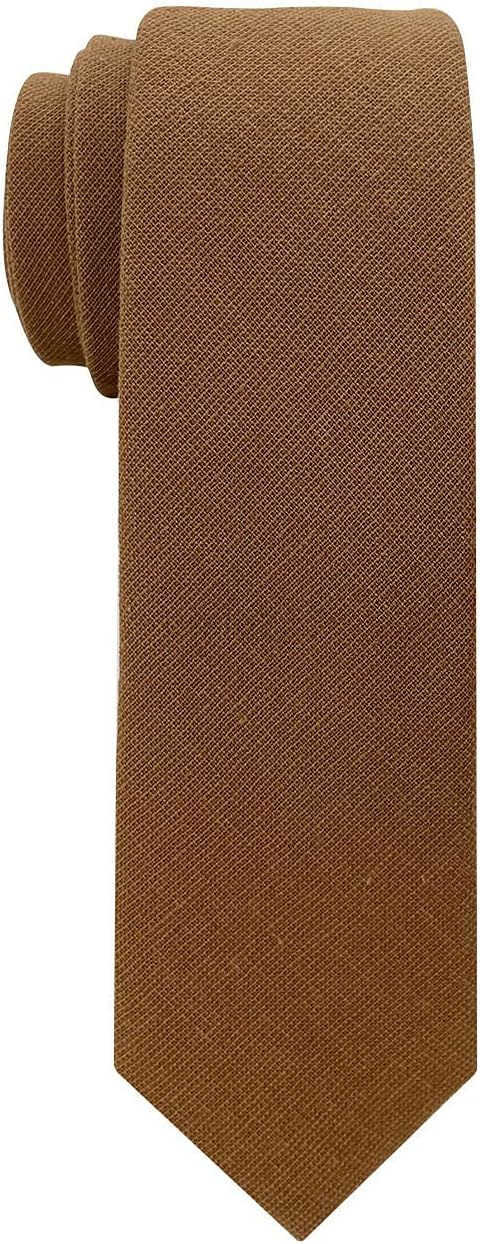 Mens Solid Color Necktie Cotton Neck Tie for MenW250904