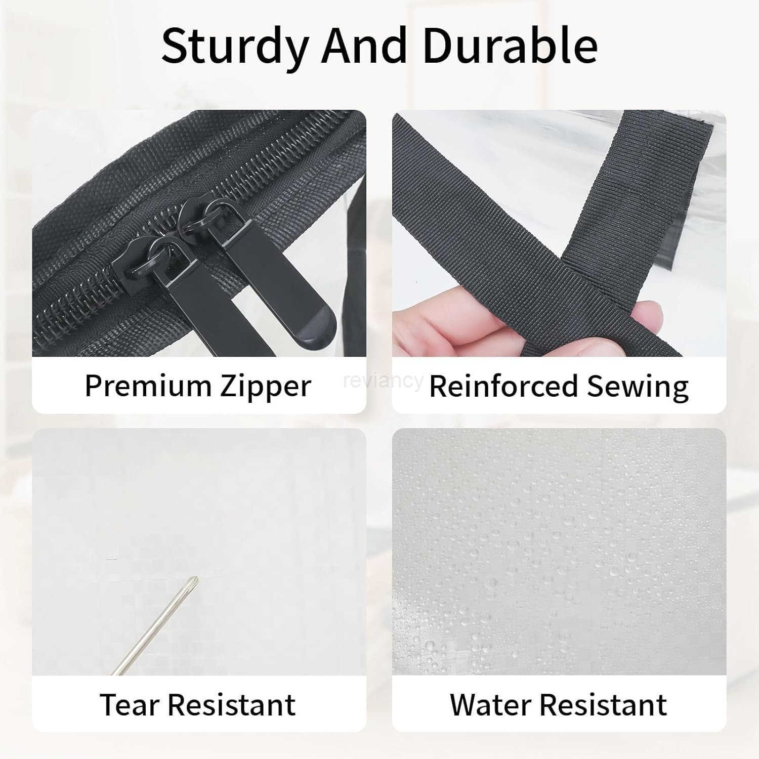 Large Heavy Duty Moving Bags Waterproof Storage Totes with Reinforced Handles Zippers Foldable for College Dorm Essentials Clothes Storage Travel 6Pac