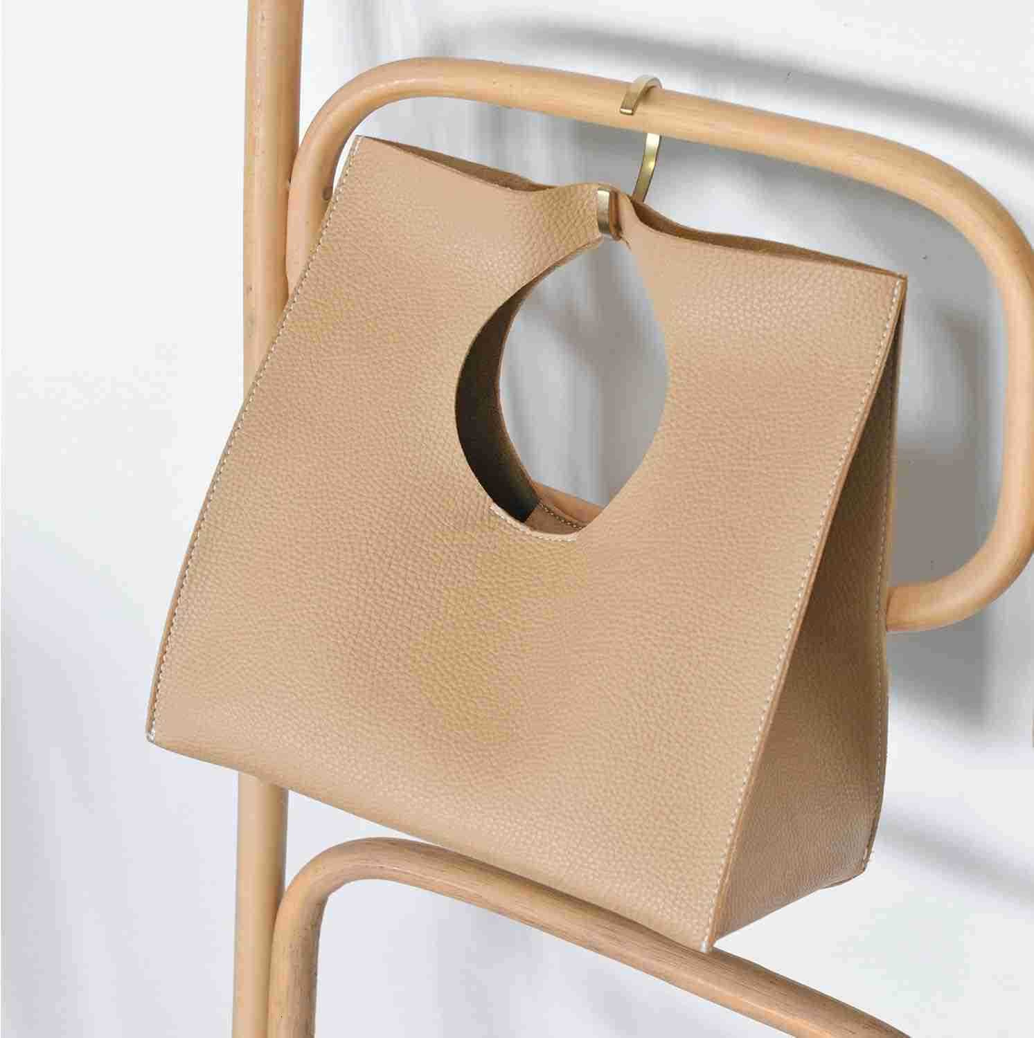 Vintage Minimalist Style Soft Pu Leather Handbag Clutch Small Tote M250904