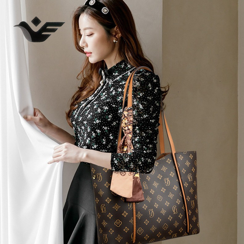 Feiyan Free Shipping New Designer Bag Luxury Shopping Bag Large Capacity Women's Tote Bag High-end Fashion Casual Commuter Shoulder Handbag Old F