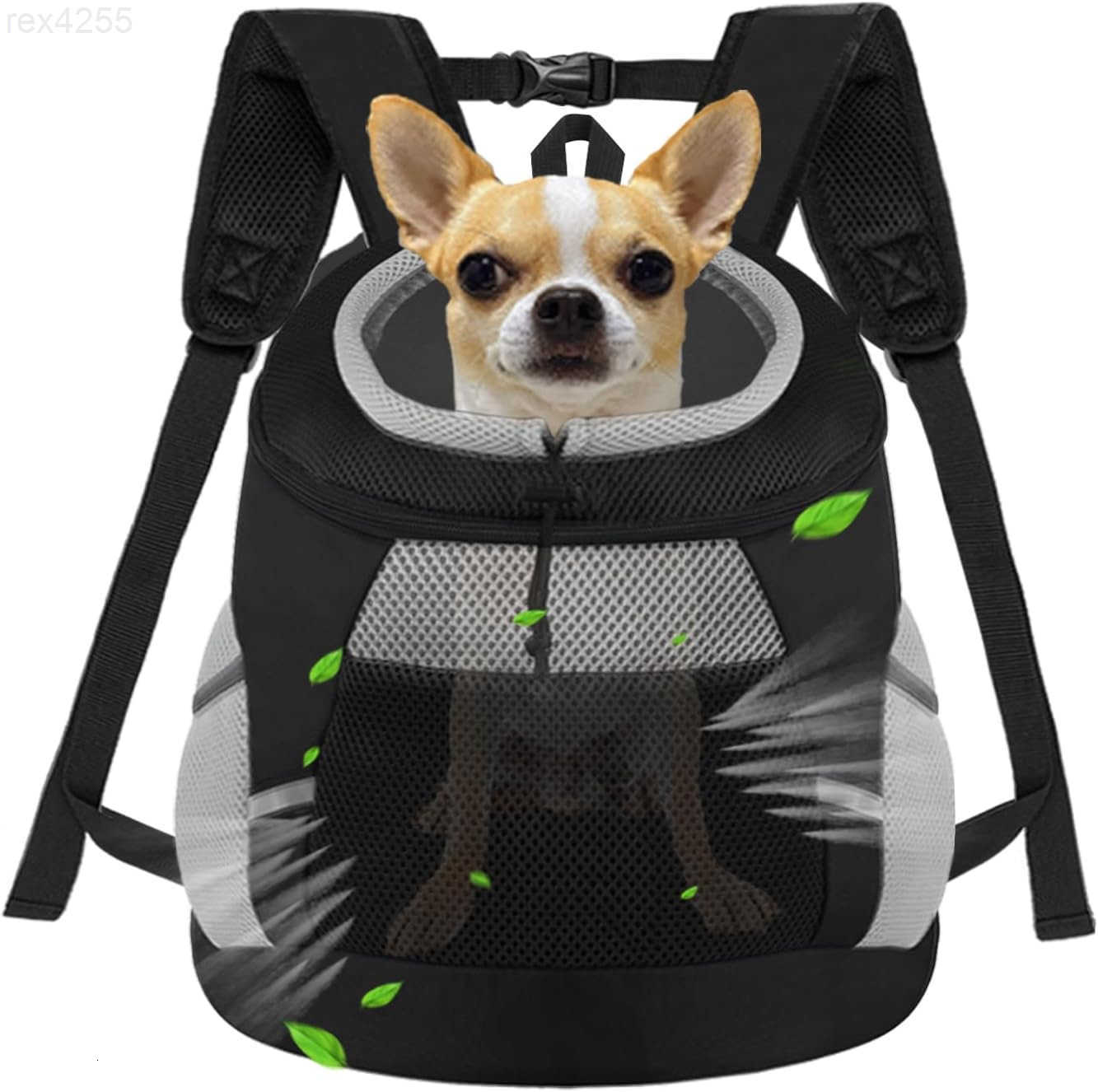 Dog Backpack Carrier Pet Lightweight Dog Carrier Backpack Small Dog Front Backpack Breathable Dog Carriers for Small Dogs with Safety Belt for Outdoor