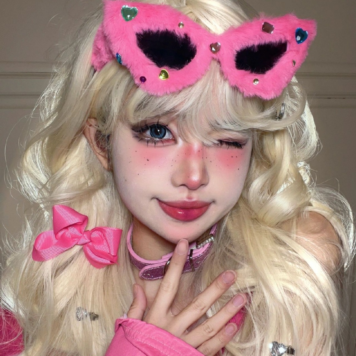 Influencer loved Cat eye Plush Sunglasses Cute Whimsical Retro chic Heart shaped Shades for the Flirty and Fun loving Girl