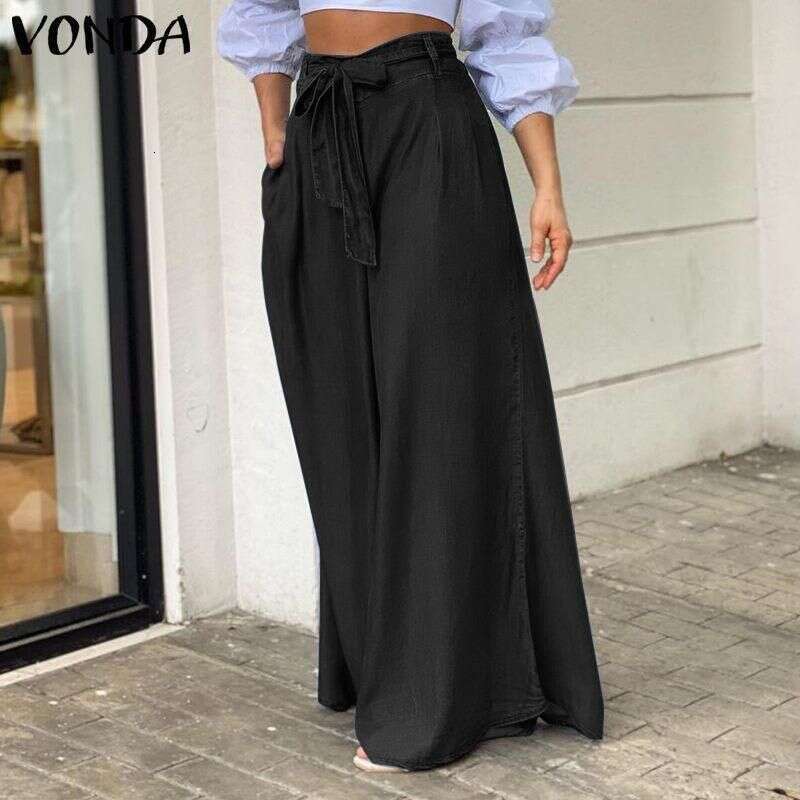 Women's Elegant Lace-Up High Waist Casual Large Size Denim Skirt