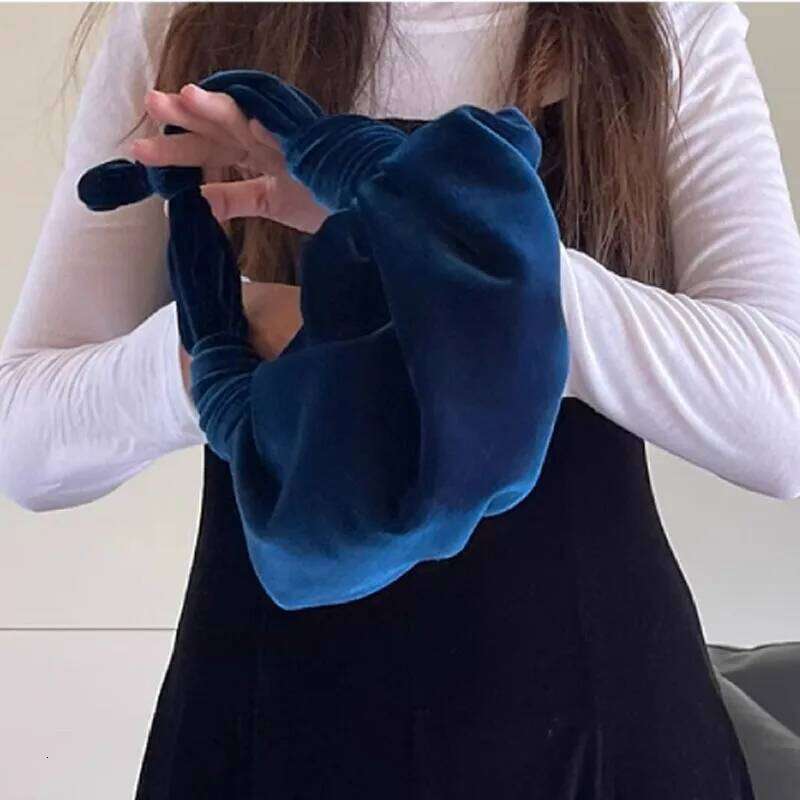 Vintage Veet Multi-Color Dumpling Autumn And Winter Knotted Handbag Fashion Women Small Tote Bag