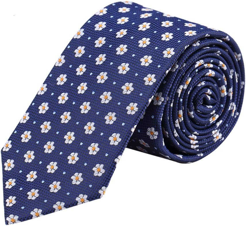 4 Pks Skinny Neckties for Men Boys 235 Wide Slim Ties in Different Textured Style Mixed setW250904 L250926M6VS