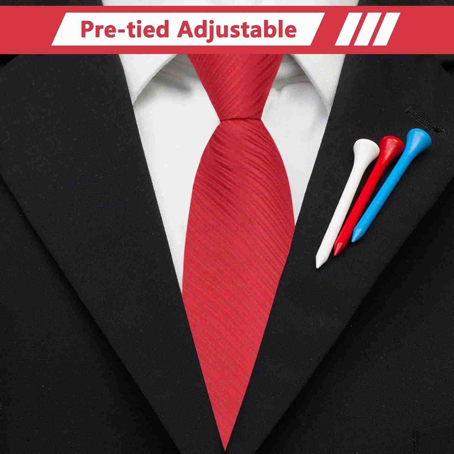 Mens Pretied Adjustable Tie Solid Color 315 Zipper Ties Neckties for Wedding Business Graduation SchoolW250904