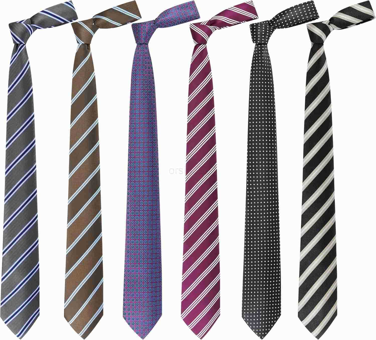 Ties for Men6 Packs Assorted Pattern Jacquard Weave Formal Necktie Set for ManW250904