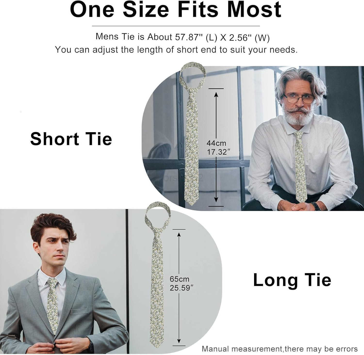 Ties for Men Sage Green Cotton Floral Tie 276 Flower Printed Mens Neckties for WeddingGroomsmenSuitPartyW250904