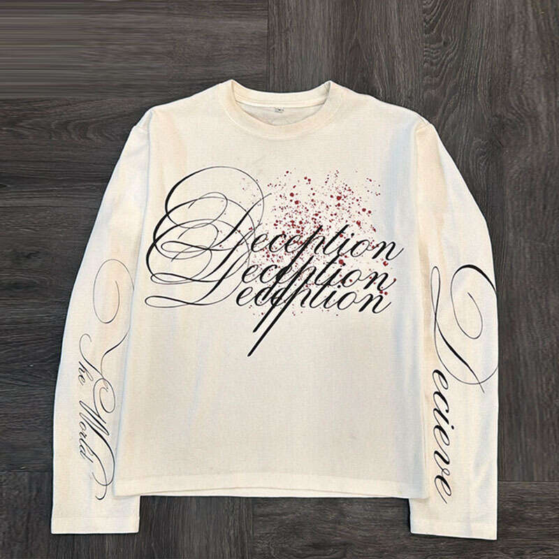 Autumn Winter New Fashion Trendy Cool Street Style Printed Unisex Long Sleeve T-Shirt Top