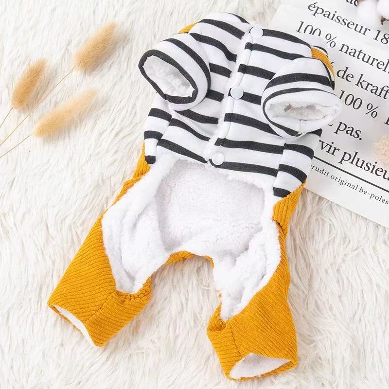 T1121 Pomeranian dog cute clothes thick warm autumn and winter Teddy Bichon pet kitten winter hooded fleece