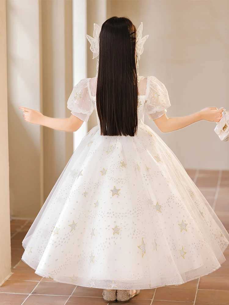 15-3 Years Old Teen Girls Fluffy Mesh Dresses for Wedding Flower Elegant Party Princess Prom Gown Children Pageant Tailored Long Dress Z250904