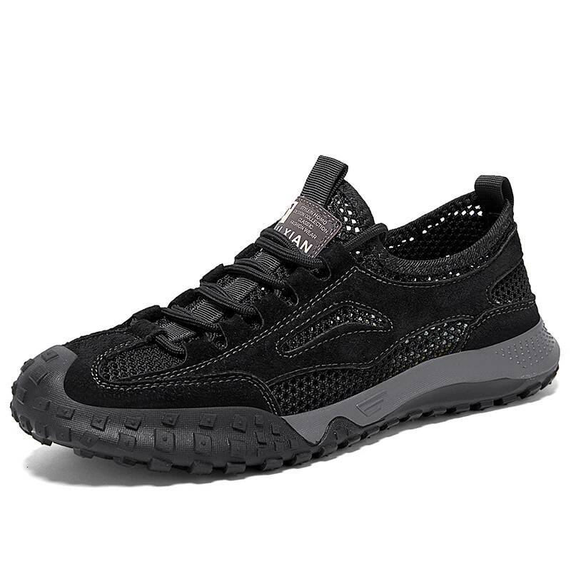 Summer Breathable Hollow Out Mesh Hiking Outdoor Sneakers Climbing Quality Men Sport Non-Slip Shoes ddmysaturn