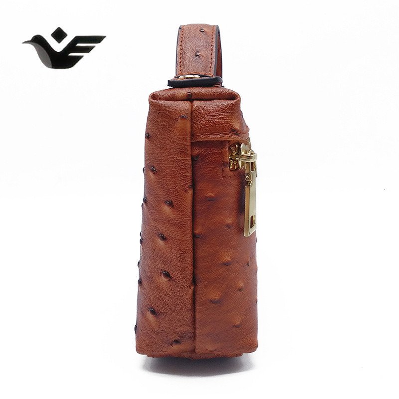 Feiyan Free Shipping New Designer Bag Luxury Shopping Bag Stock Wholesale Ostrich Pattern Cowhide Women's Handbag Genuine Leather Clutch Bag Tren
