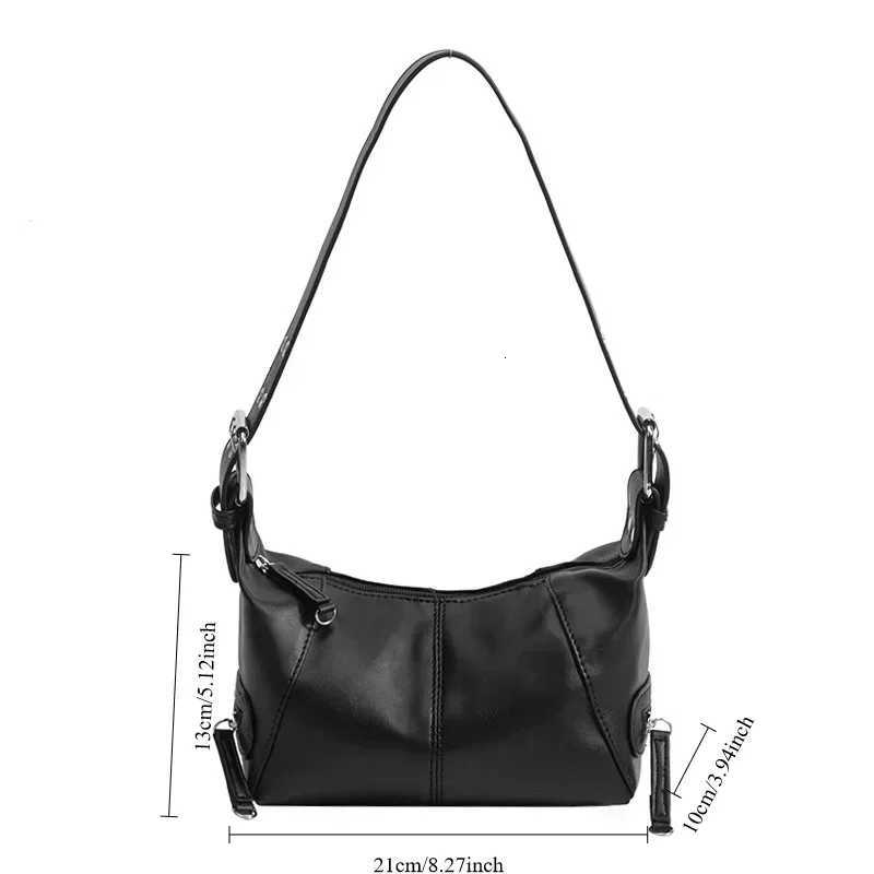 Y2K Style Shoulder Bag for Women Trendy Motorcycle Handbag Minimalist Shoulder Purse for s Street Wear Designer Z250903