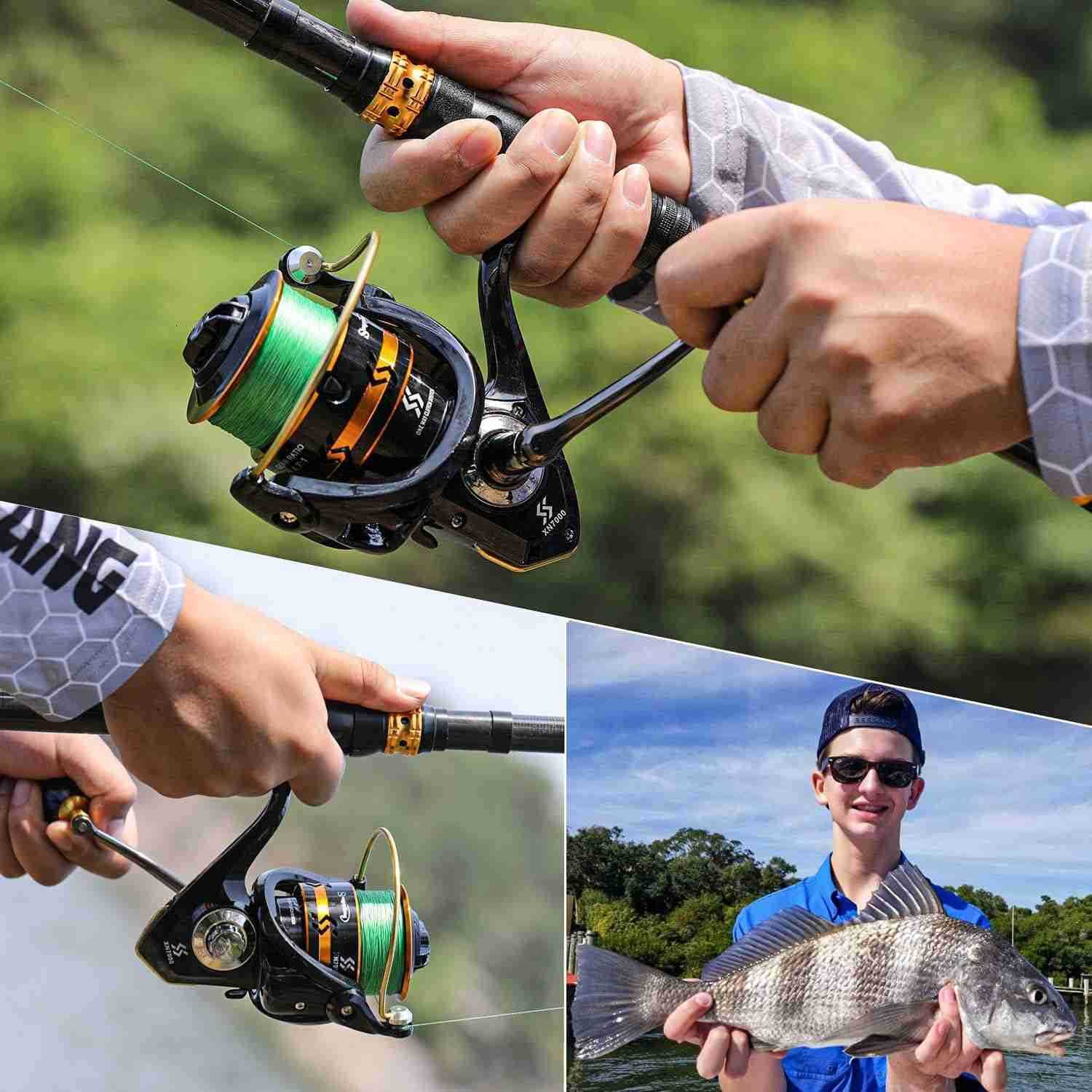 Spinning Reels Light Weight Ultra Smooth Powerful Fishing Reels Red Blue Golden W250904