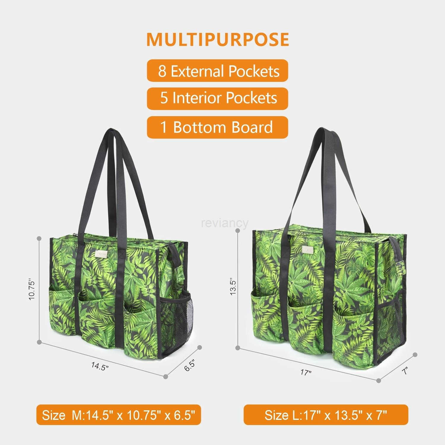 Water Resistant Tote Bag with 13 Pockets Top Zipper Closure Thick Bottom Support for Working WomenW250904