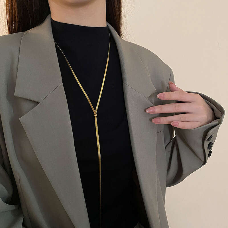 Starfish Shell Pearl Accessories Fashionable Light High-end Gold Titanium Steel Jewelry Set