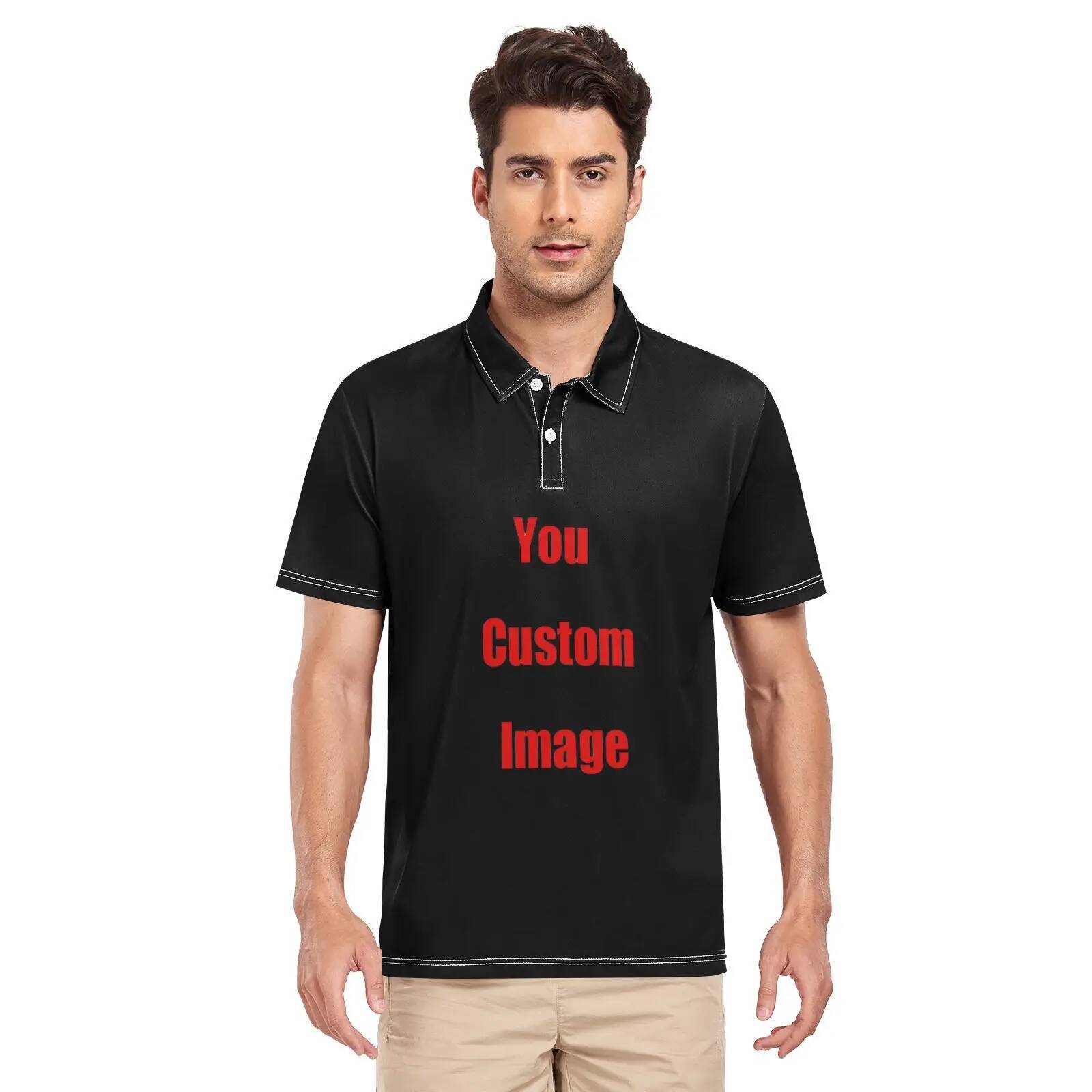New Summer Polo Shirt Hot High Quality Men's Short Sleeve Top Business Casual Polo-shirt For Men Customized images