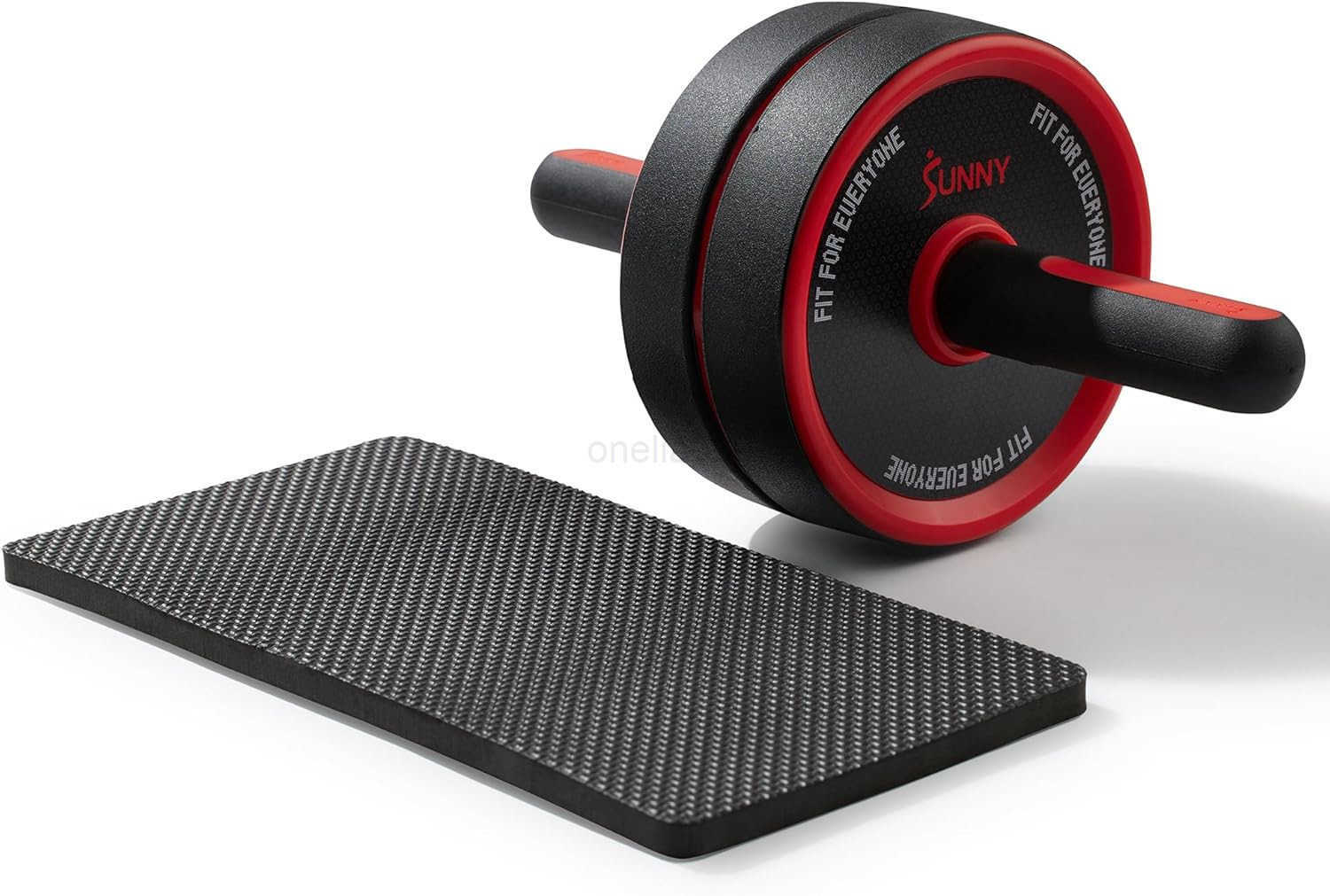 Sunny Health Fitness Waist Trainer Ab Roller with Elbow Support Training Wheels Foldable for Home Gym Abdominal Exercises Core Strength Glute Trainer 