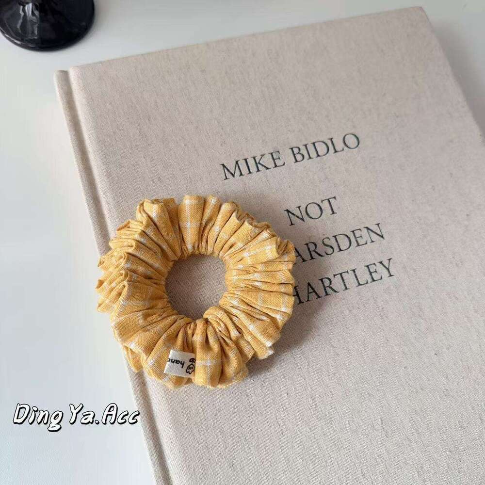 DH collections Korean - style Gorgeous Checked, Floral and Tweed - inspired Pleated Chunky Hair Ties